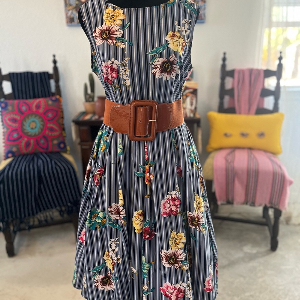 Floral Striped Dress